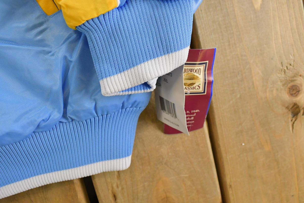 Vintage Y2K DEADSTOCK Minneapolis Lakers NBA Hardwood Classics Basketball Snap On Button Satin Jacket Mens 2XL from propervintagecanada
