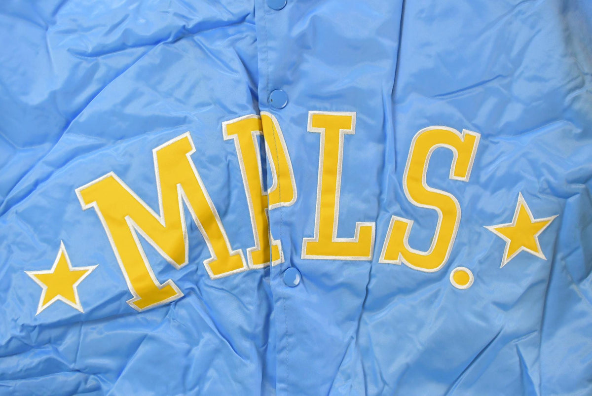 Vintage Y2K DEADSTOCK Minneapolis Lakers NBA Hardwood Classics Basketball Snap On Button Satin Jacket Mens 2XL from propervintagecanada