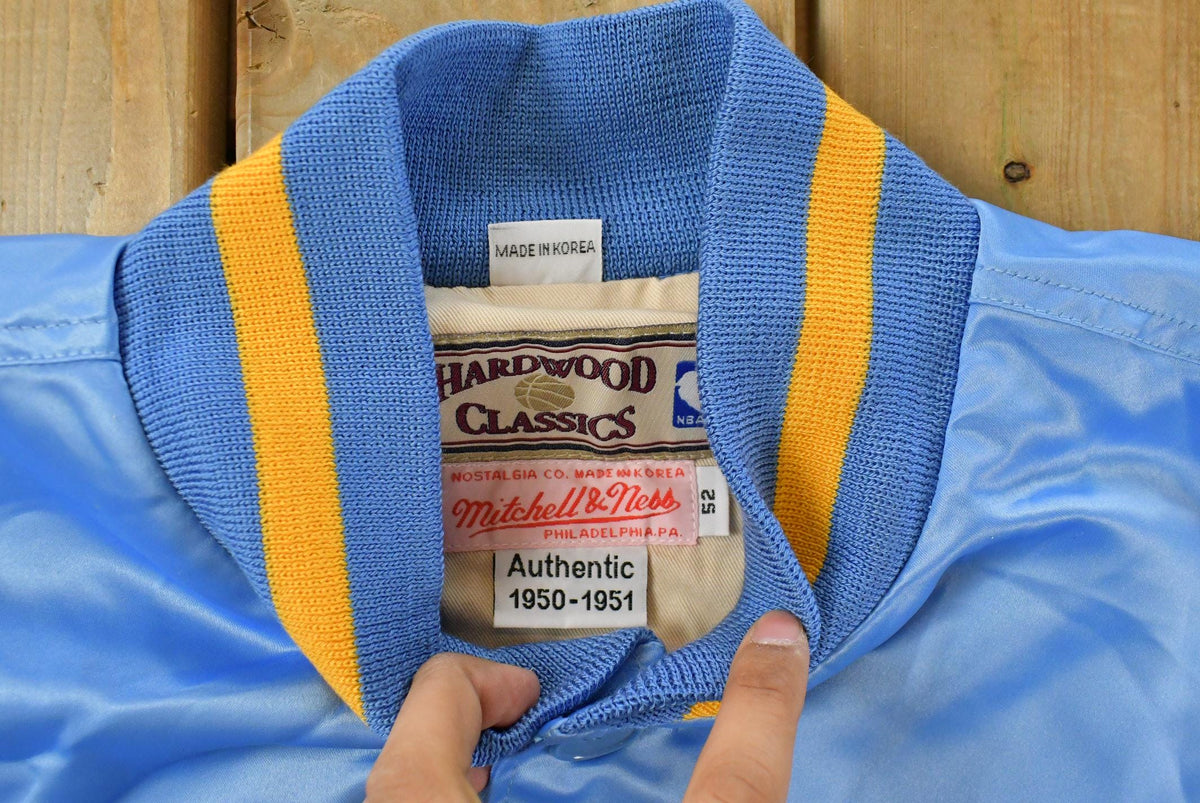 Vintage Y2K DEADSTOCK Minneapolis Lakers NBA Hardwood Classics Basketball Snap On Button Satin Jacket Mens 52 from propervintagecanada