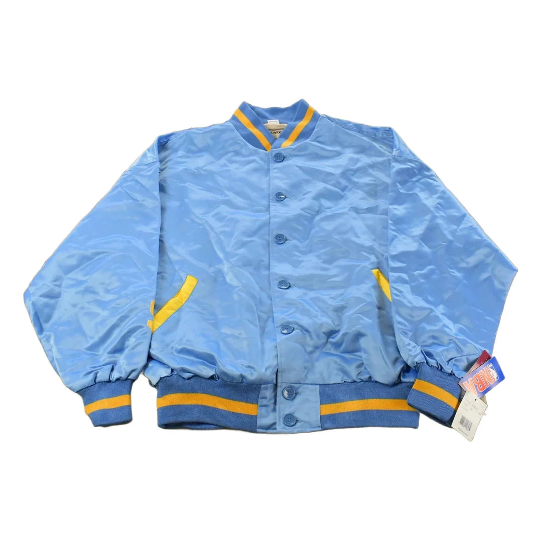 Vintage Y2K DEADSTOCK Minneapolis Lakers NBA Hardwood Classics Basketball Snap On Button Satin Jacket Mens 56 Men's 2XL from propervintagecanada