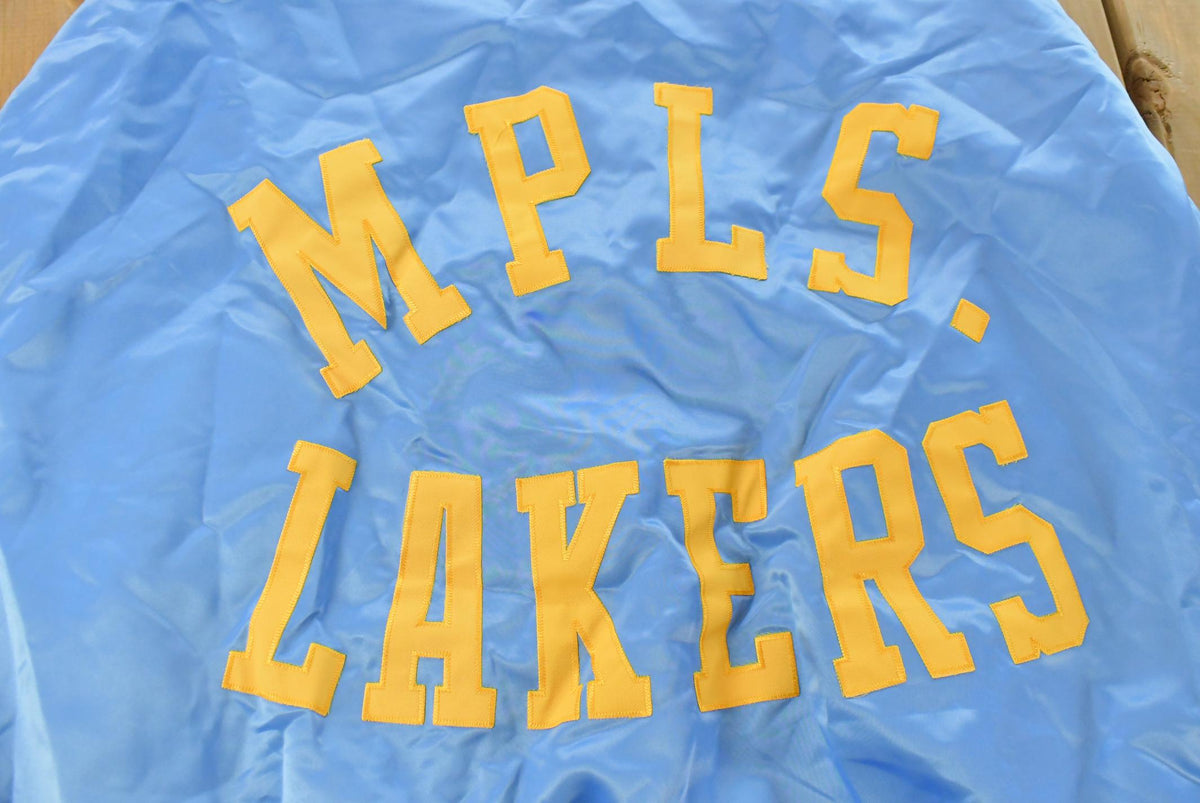 Vintage Y2K DEADSTOCK Minneapolis Lakers NBA Hardwood Classics Basketball Snap On Button Satin Jacket Mens 56 Men's 2XL from propervintagecanada