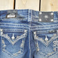 Vintage Y2K Deadstock Miss Me Bedazzled Low Rise Jeans Size 26x31 / Boot Cut Jeans / Y2K Style / Embroidered Jeans / 2000s / Contrast from propervintagecanada