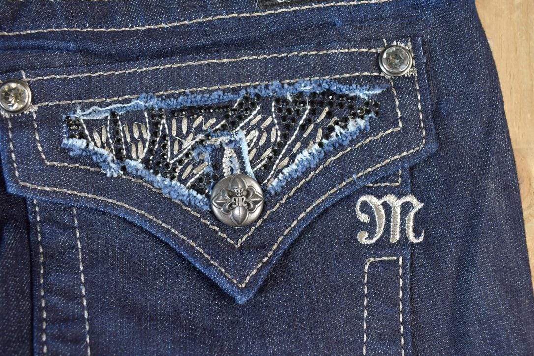 Vintage Y2K Deadstock Miss Me Bedazzled Low Rise Jeans Size 26x31 / Easy Boot Cut Jeans / Y2K Style / Embroidered Jeans / 2000s / from propervintagecanada
