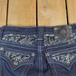 Vintage Y2K Deadstock Miss Me Bedazzled Low Rise Jeans Size 26x31 / Easy Boot Cut Jeans / Y2K Style / Embroidered Jeans / 2000s / from propervintagecanada