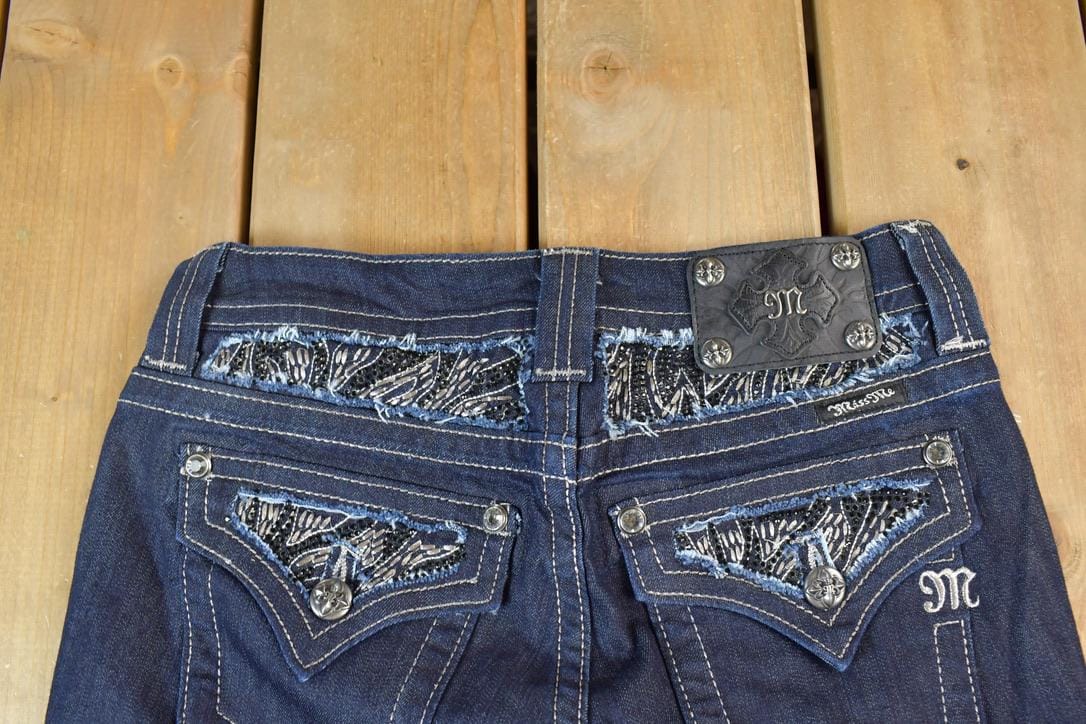 Vintage Y2K Deadstock Miss Me Bedazzled Low Rise Jeans Size 26x31 / Easy Boot Cut Jeans / Y2K Style / Embroidered Jeans / 2000s / from propervintagecanada
