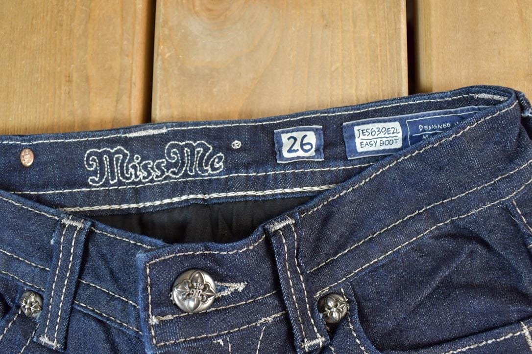 Vintage Y2K Deadstock Miss Me Bedazzled Low Rise Jeans Size 26x31 / Easy Boot Cut Jeans / Y2K Style / Embroidered Jeans / 2000s / from propervintagecanada