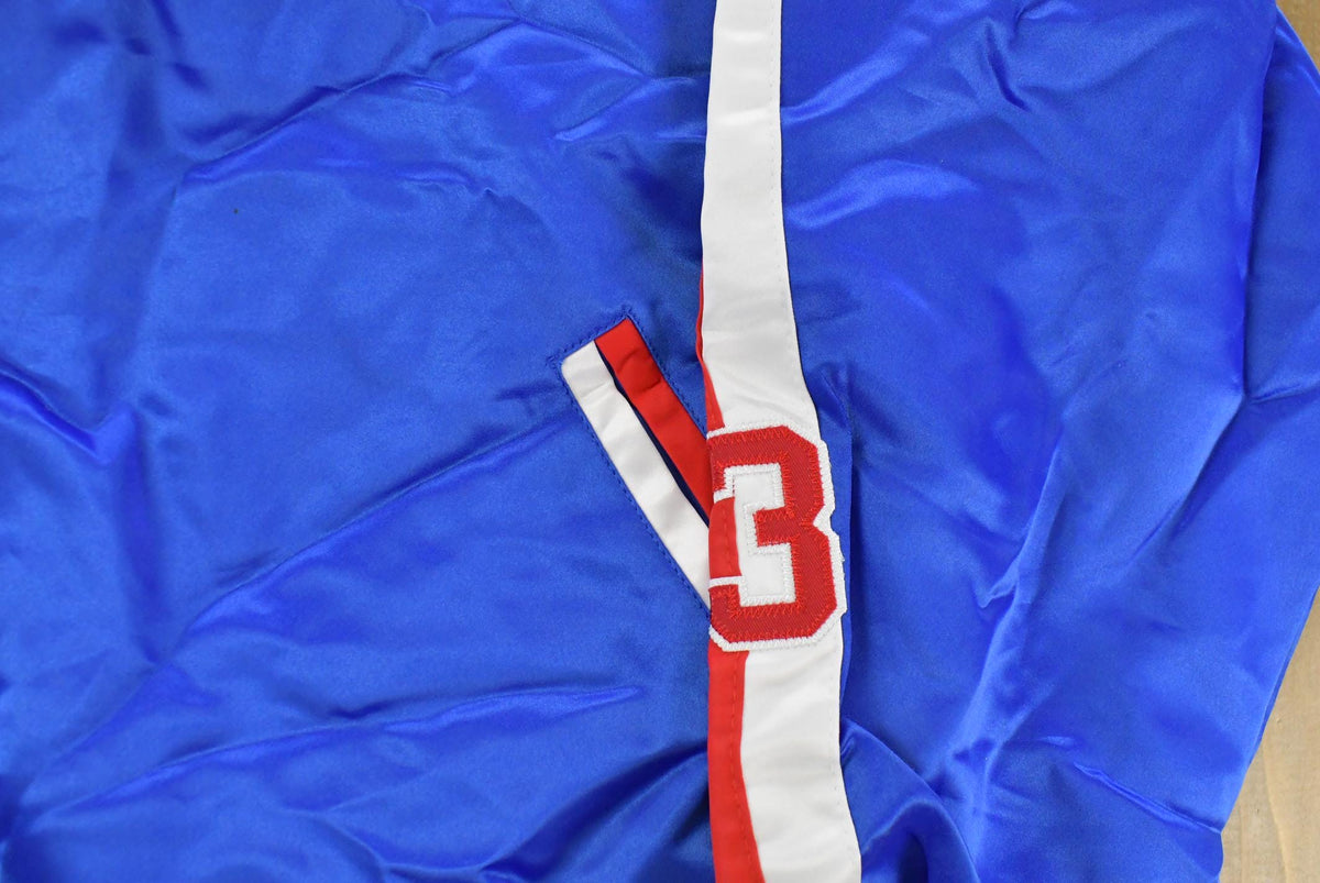 Vintage Y2K DEADSTOCK Philadelphia 76ers NBA Hardwood Classics Basketball Snap On Button Satin Jacket Mens 52 from propervintagecanada