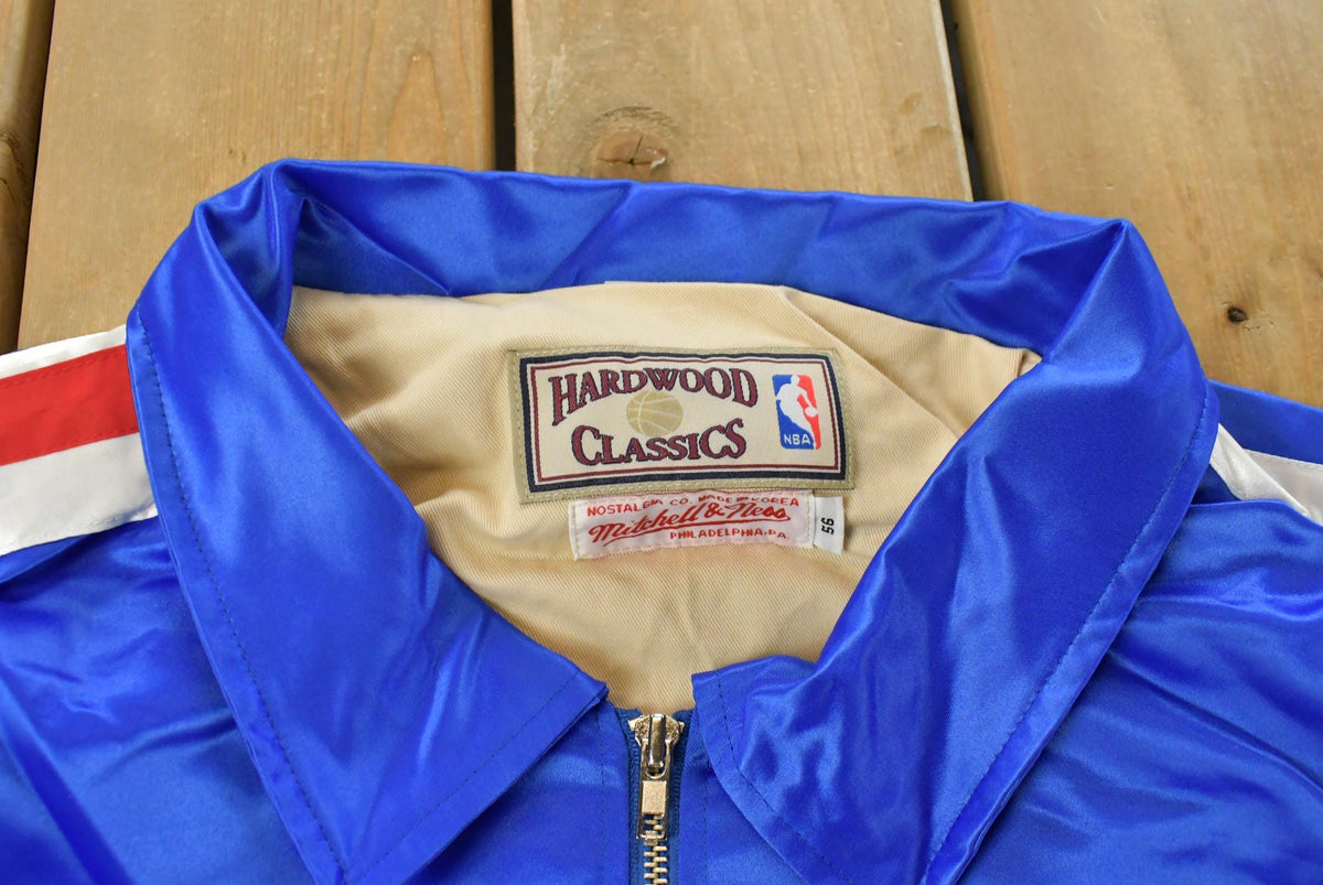 Vintage Y2K DEADSTOCK Philadelphia 76ers NBA Hardwood Classics Basketball Snap On Button Satin Jacket Mens 56 Men's 2XL from propervintagecanada