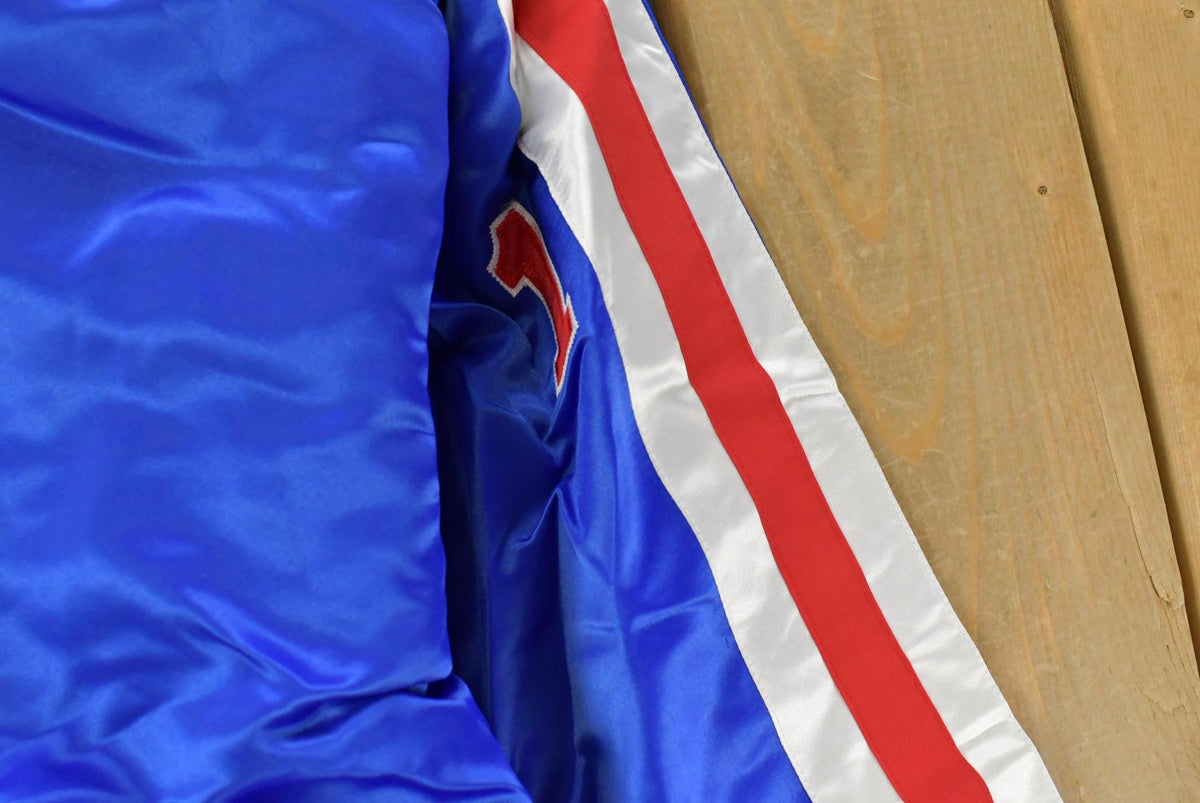 Vintage Y2K DEADSTOCK Philadelphia 76ers NBA Hardwood Classics Basketball Snap On Button Satin Jacket Mens 56 Men's 2XL from propervintagecanada