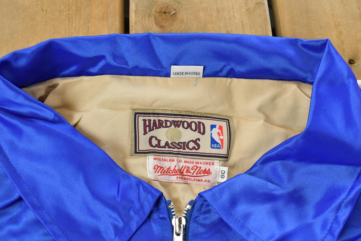 Vintage Y2K DEADSTOCK Philadelphia 76ers NBA Hardwood Classics Basketball Snap On Button Satin Jacket Mens 60 Men's 3XL from propervintagecanada