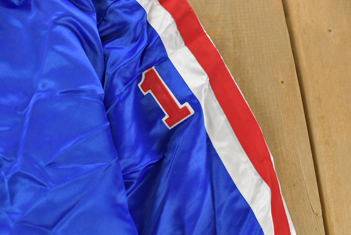 Vintage Y2K DEADSTOCK Philadelphia 76ers NBA Hardwood Classics Basketball Snap On Button Satin Jacket Mens 60 Men's 3XL from propervintagecanada