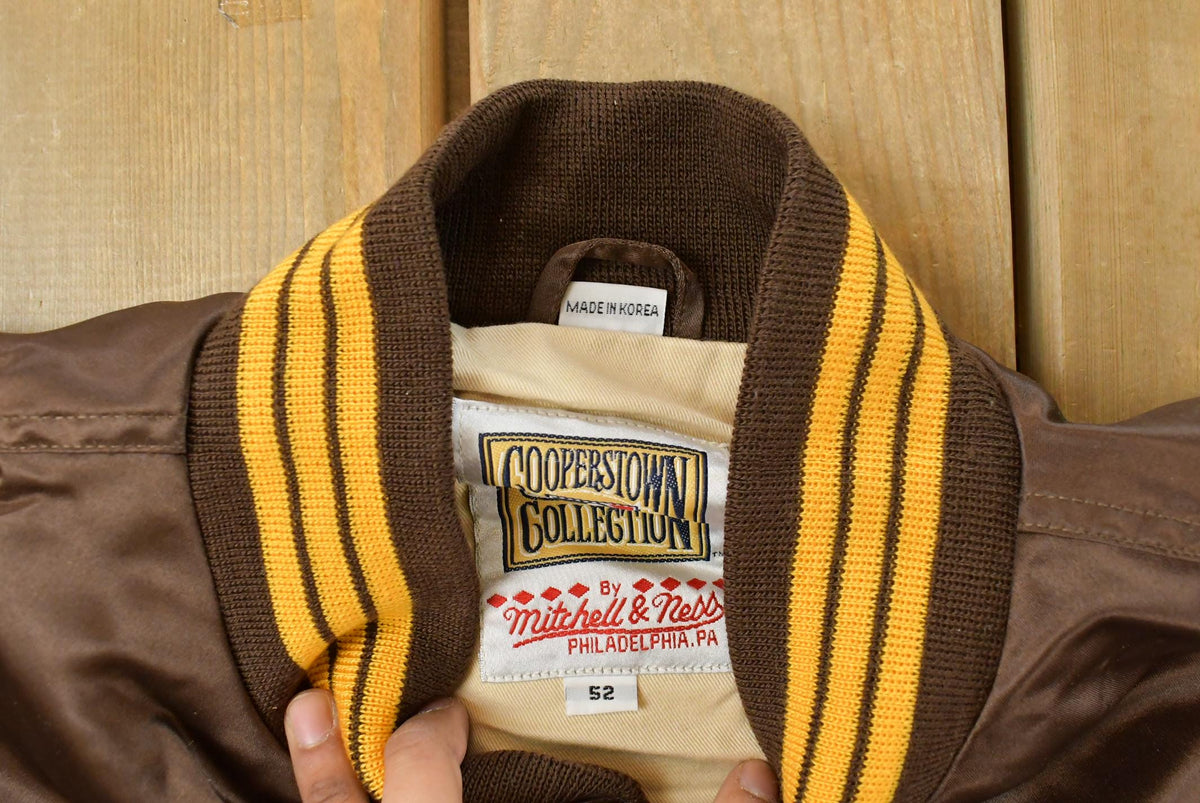 Vintage Y2K Deadstock San Diego Padres Cooperstown MLB Baseball Snap On Button Satin Jacket Mens 52 from propervintagecanada