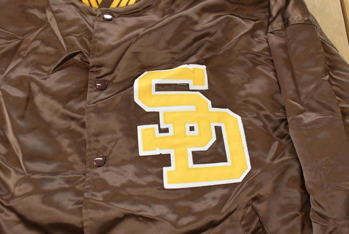 Vintage Y2K Deadstock San Diego Padres Cooperstown MLB Baseball Snap On Button Satin Jacket Mens 52 from propervintagecanada