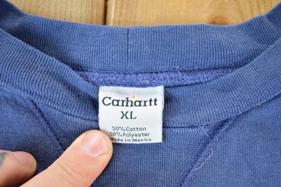 Vintage Y2K Distressed Carhartt Crewneck Sweatshirt Men's XL from propervintagecanada