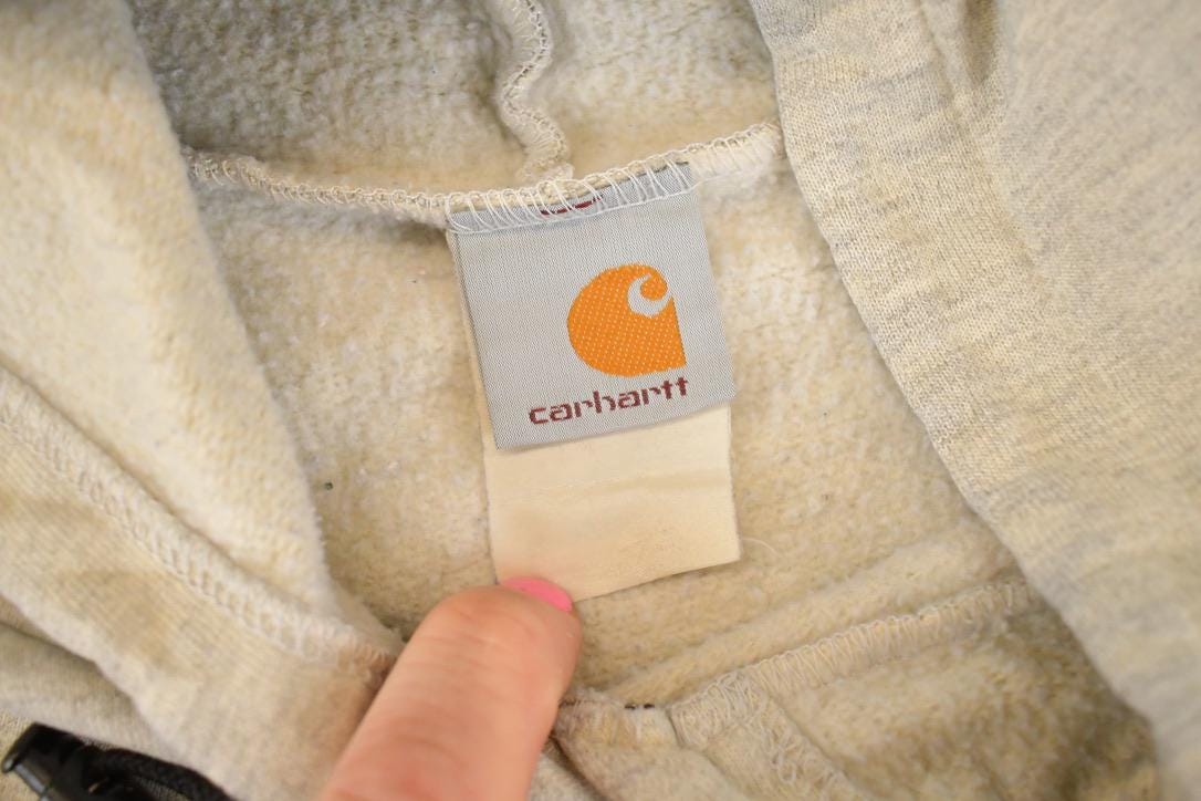 Vintage Y2K Distressed Carhartt Full Zip Hoodie Sweatshirt Men's XXL from propervintagecanada