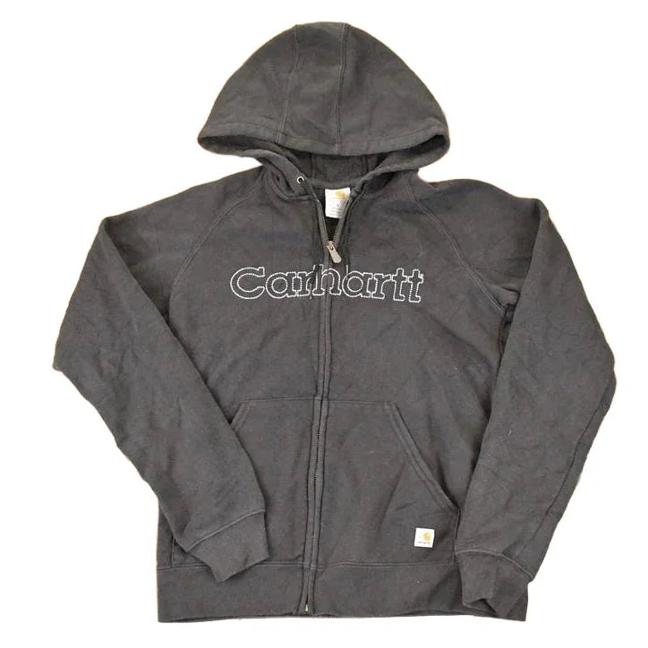 Vintage Y2K Distressed Carhartt Full Zip Hoodie Sweatshirt Womens S from propervintagecanada