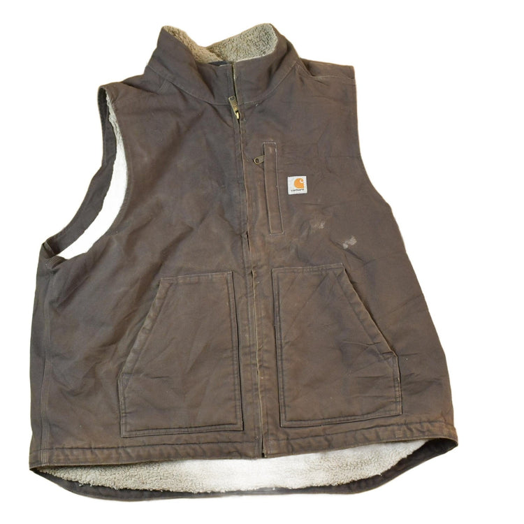 Vintage Y2K Distressed Carhartt Jacket Vest Men's XL from propervintagecanada