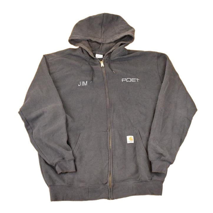 Vintage Y2K Distressed Carhartt Jim Poet Full Zip Hoodie Sweatshirt Men's L from propervintagecanada