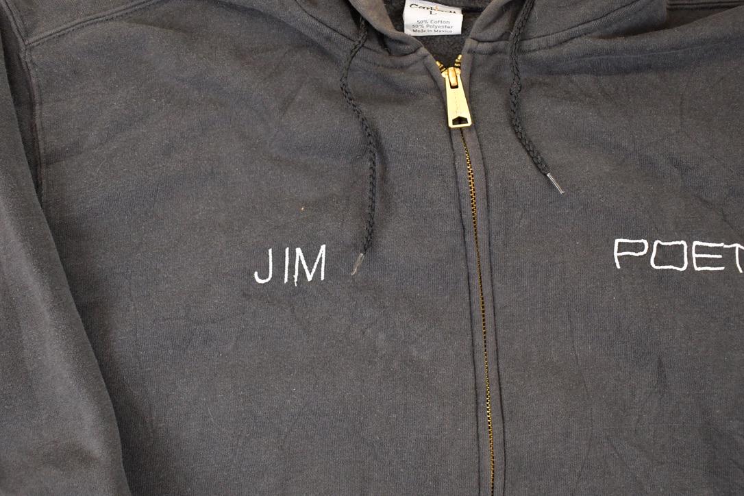 Vintage Y2K Distressed Carhartt Jim Poet Full Zip Hoodie Sweatshirt Men's L from propervintagecanada