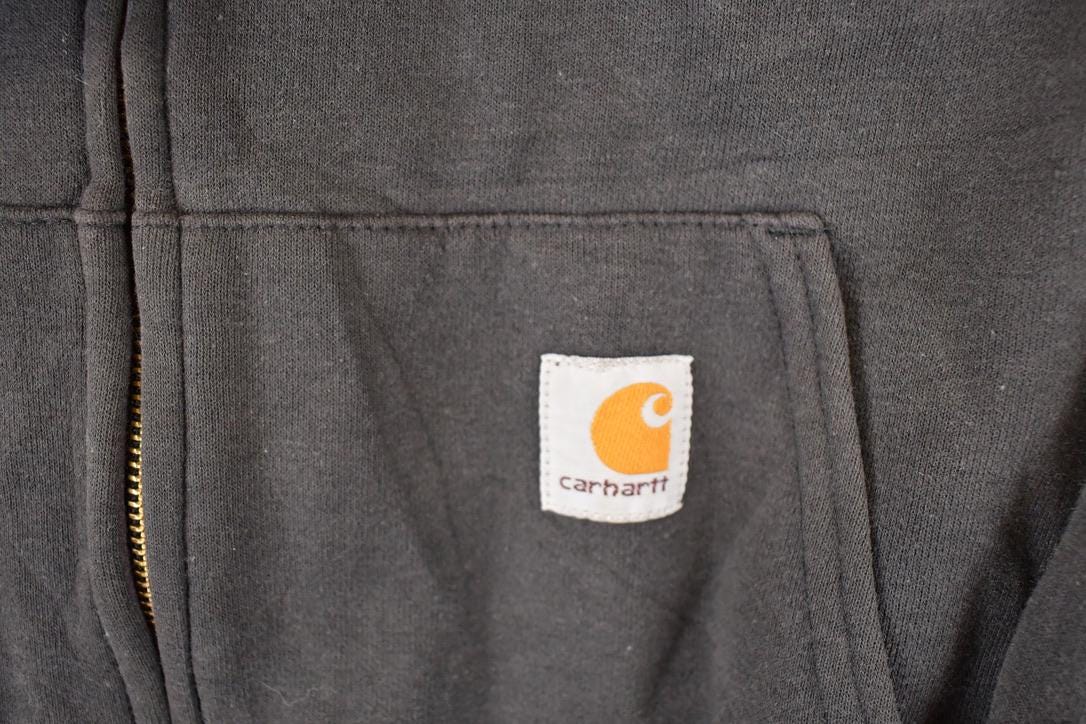 Vintage Y2K Distressed Carhartt Jim Poet Full Zip Hoodie Sweatshirt Men's L from propervintagecanada