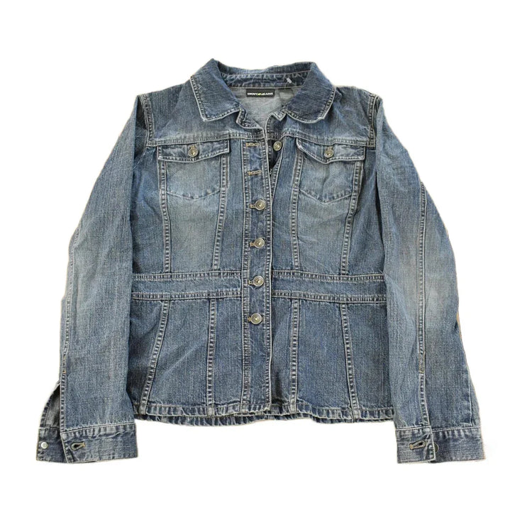Vintage Y2K DKNY Denim Trucker Jean Jacket Women's Small from propervintagecanada