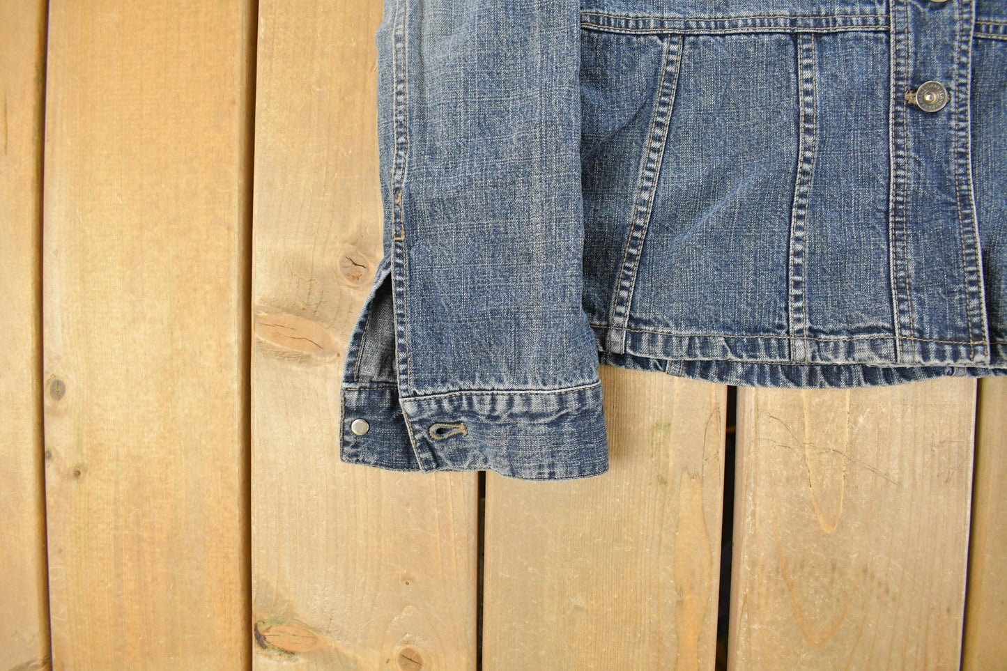 Vintage Y2K DKNY Denim Trucker Jean Jacket Women's Small from propervintagecanada