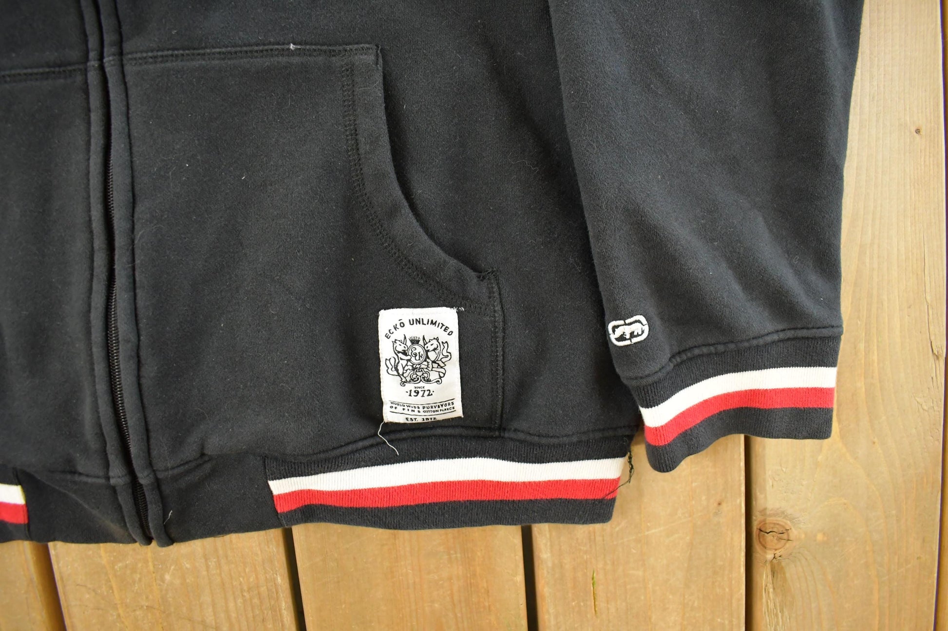 Vintage Y2K Ecko Unltd Full Zip Hoodie Sweater Men's XL Men's Large from propervintagecanada