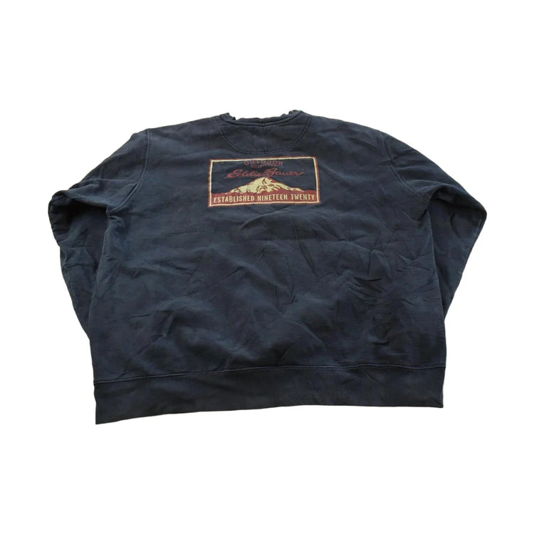 Vintage Y2K Eddie Bauer Graphic Print Crewneck Sweatshirt Men's XXL from propervintagecanada
