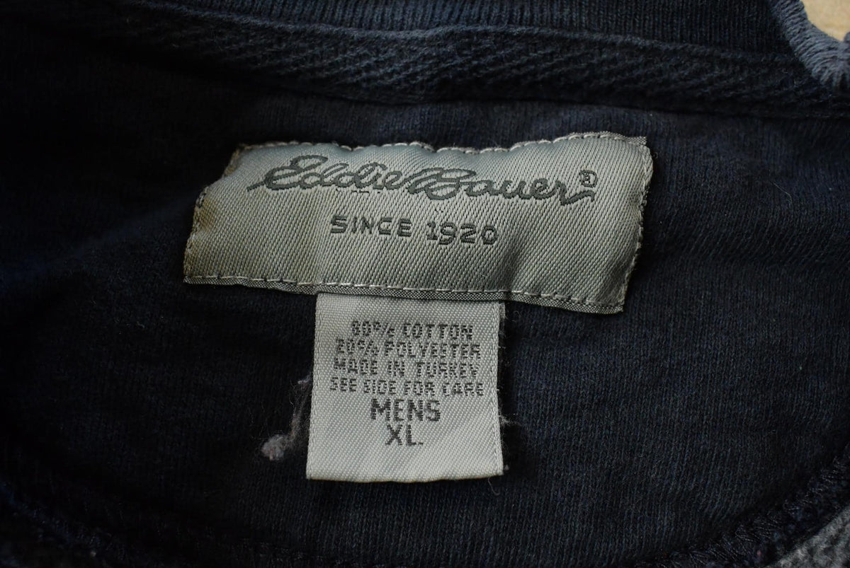 Vintage Y2K Eddie Bauer Graphic Print Crewneck Sweatshirt Men's XXL from propervintagecanada