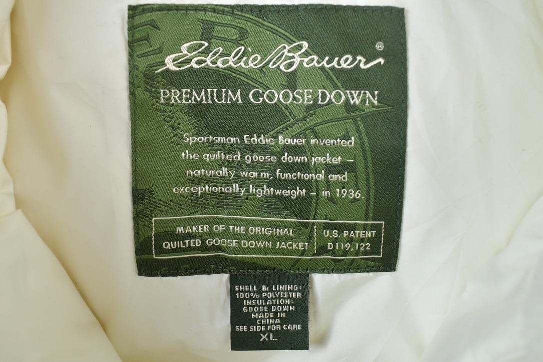 Vintage Y2K Eddie Bauer Premium Goose Down Puffer Jacket Vest Men's XL from propervintagecanada