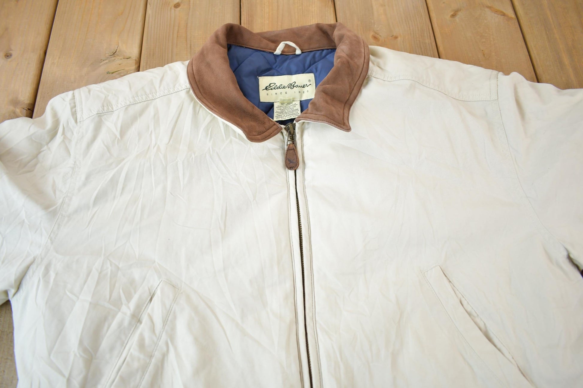 Vintage Y2K Eddier Bauer Goose Down Quilt Lined Jacket Large from propervintagecanada