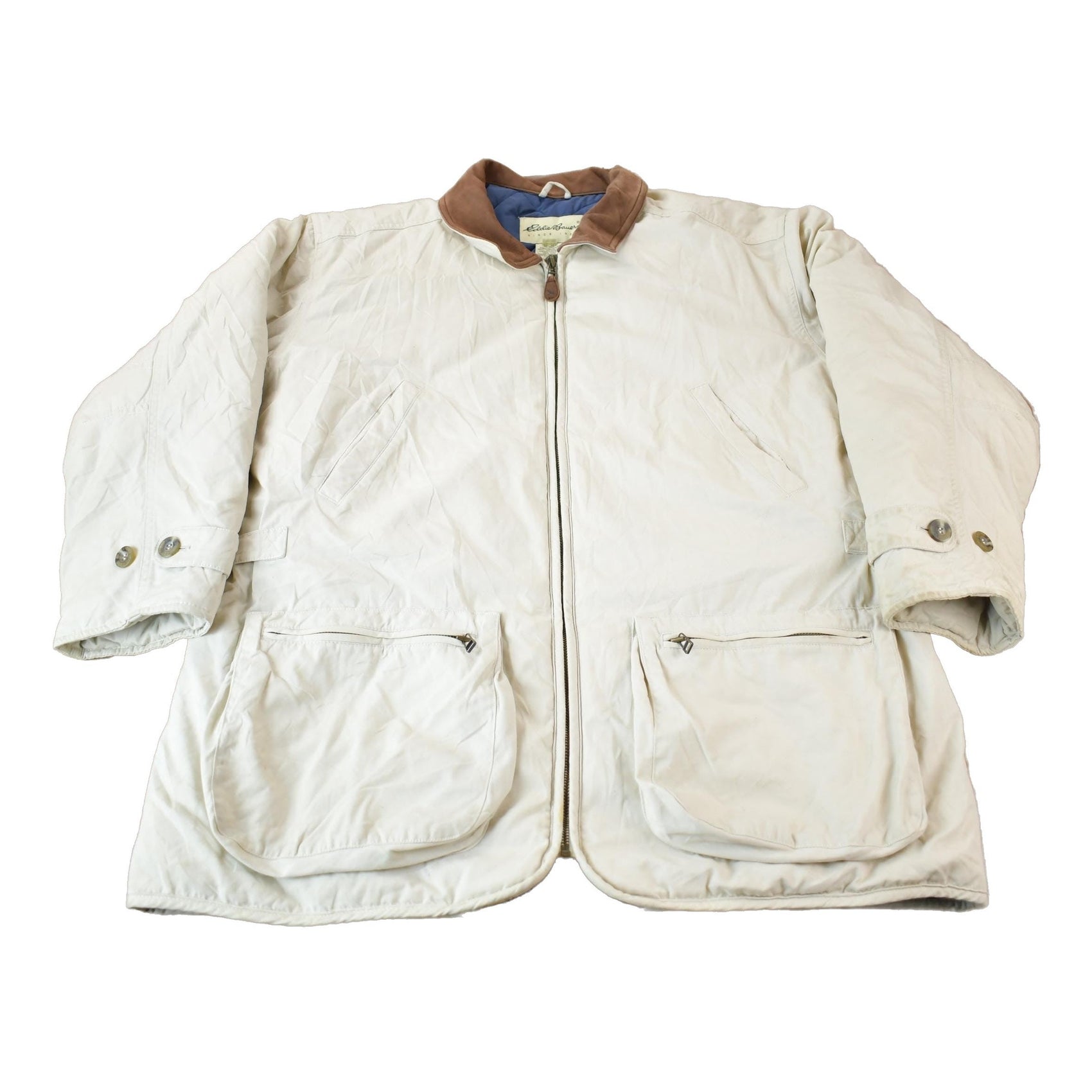 Vintage Y2K Eddier Bauer Goose Down Quilt Lined Jacket Large from propervintagecanada