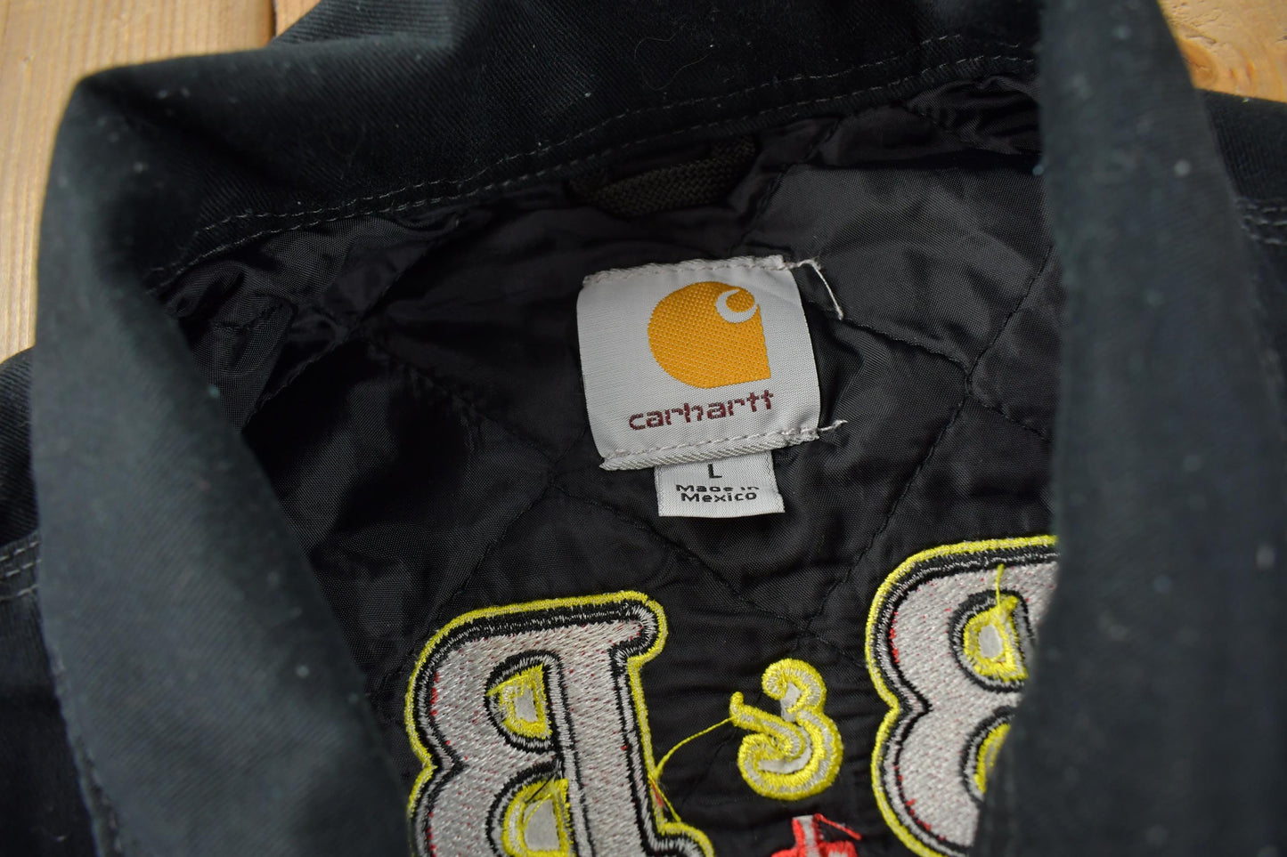 Vintage Y2K Embroidered Carhartt Detroit Jacket Size L from propervintagecanada