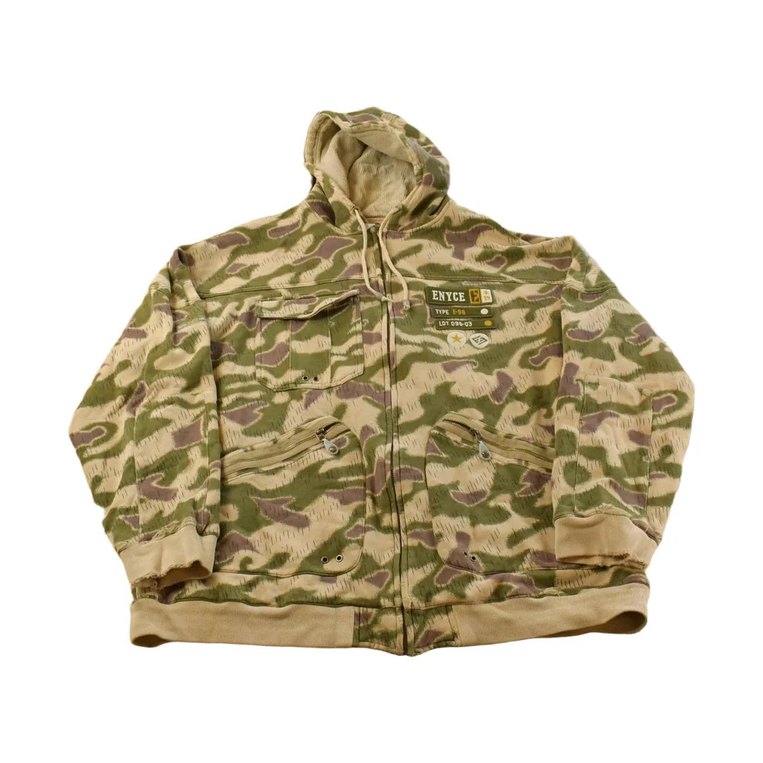 Vintage Y2K Enyce Full Zip Lined Camo Hoodie Men's XXXL from propervintagecanada