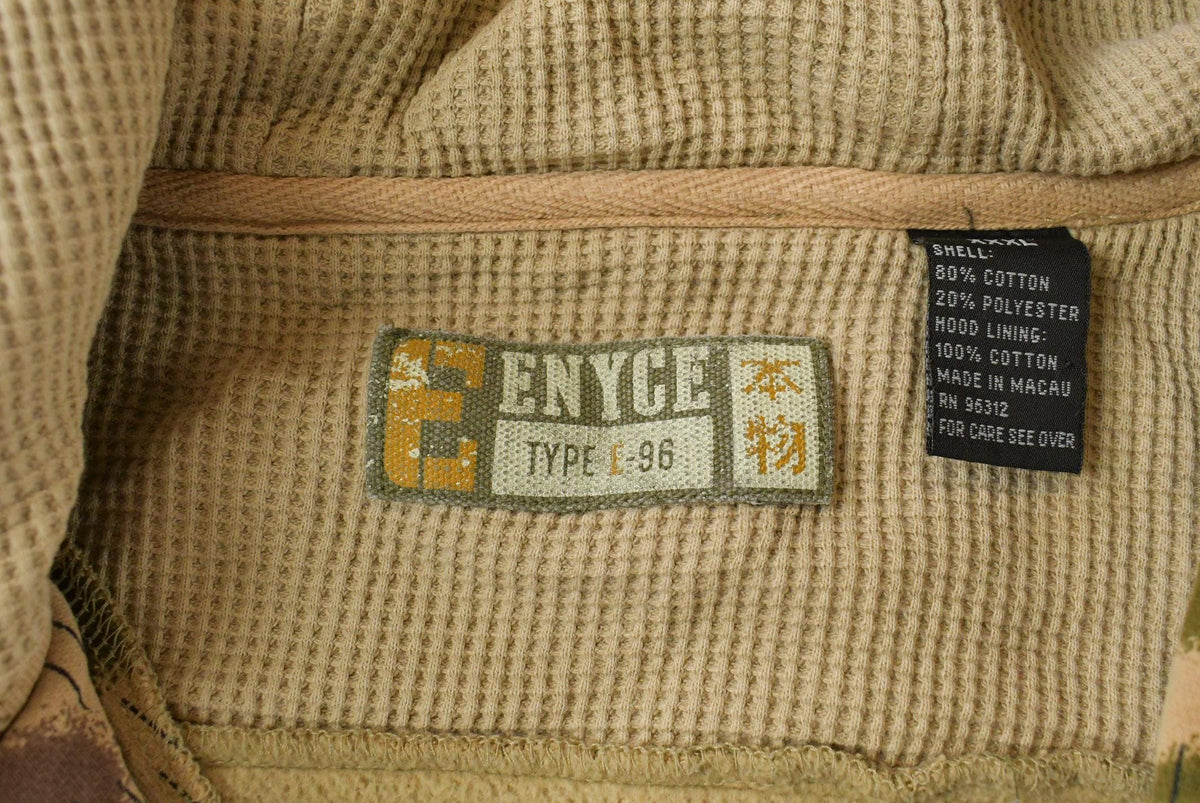 Vintage Y2K Enyce Full Zip Lined Camo Hoodie Men's XXXL from propervintagecanada