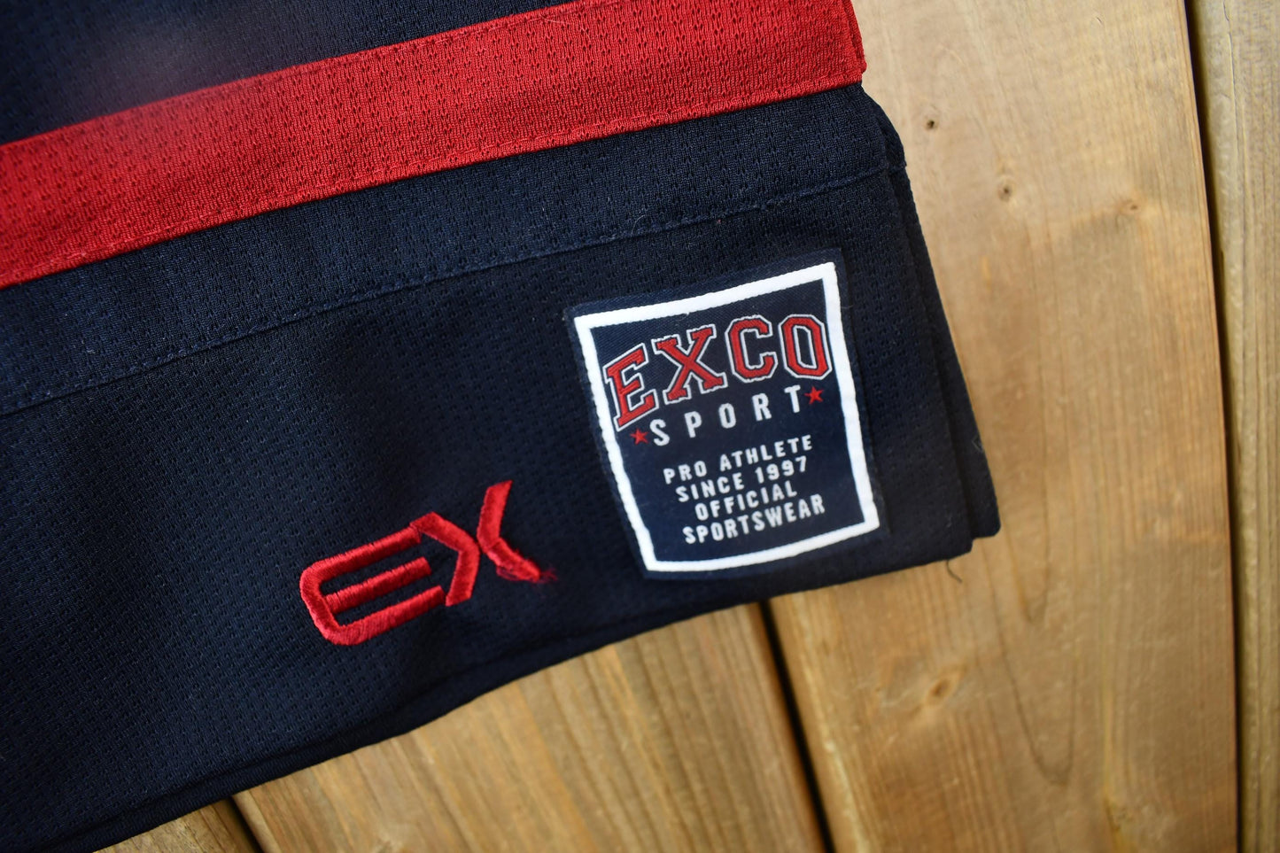 Vintage Y2K Exco Blue Liner Hockey Jersey from propervintagecanada