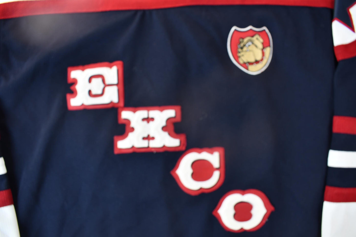 Vintage Y2K Exco Blue Liner Hockey Jersey from propervintagecanada