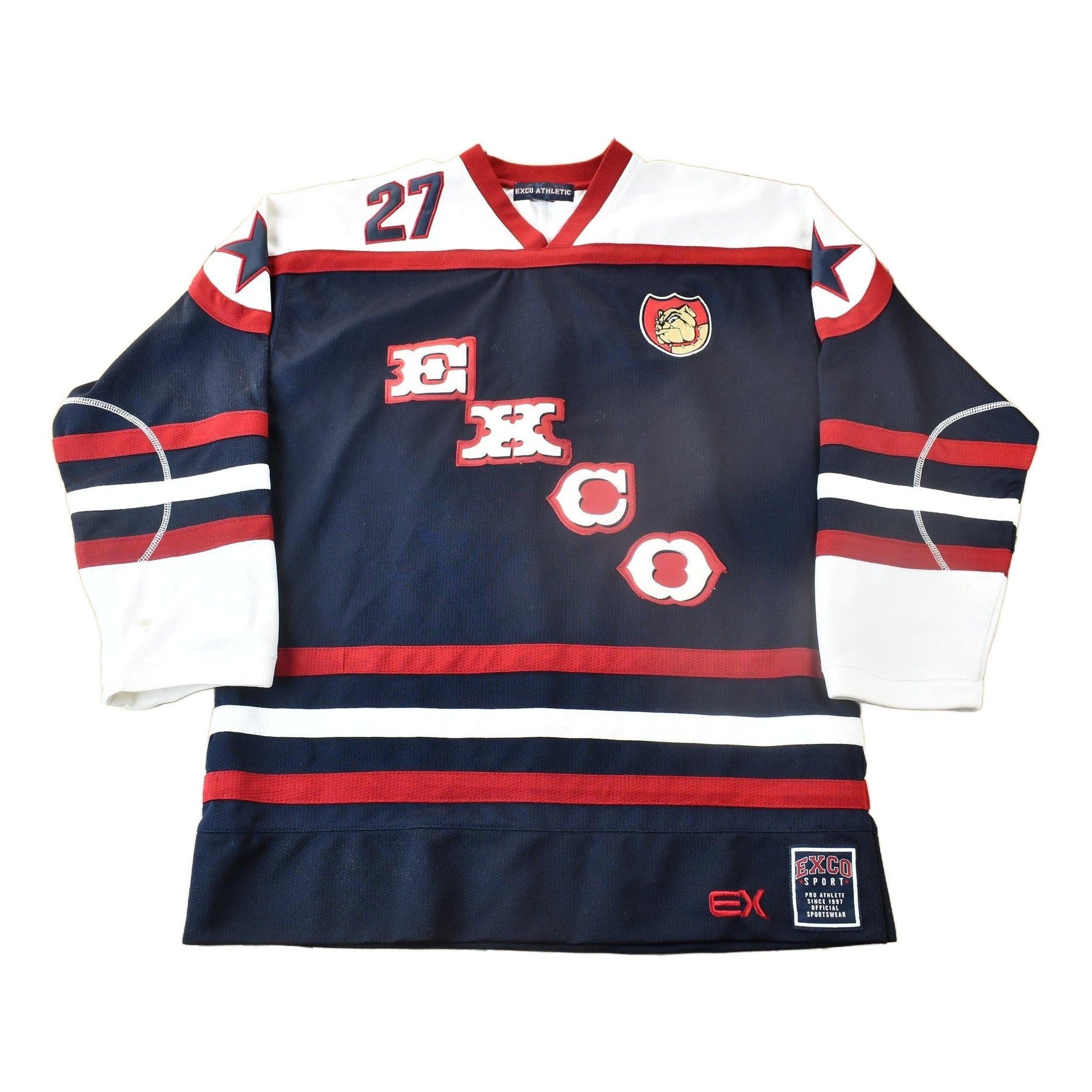 Vintage Y2K Exco Blue Liner Hockey Jersey from propervintagecanada
