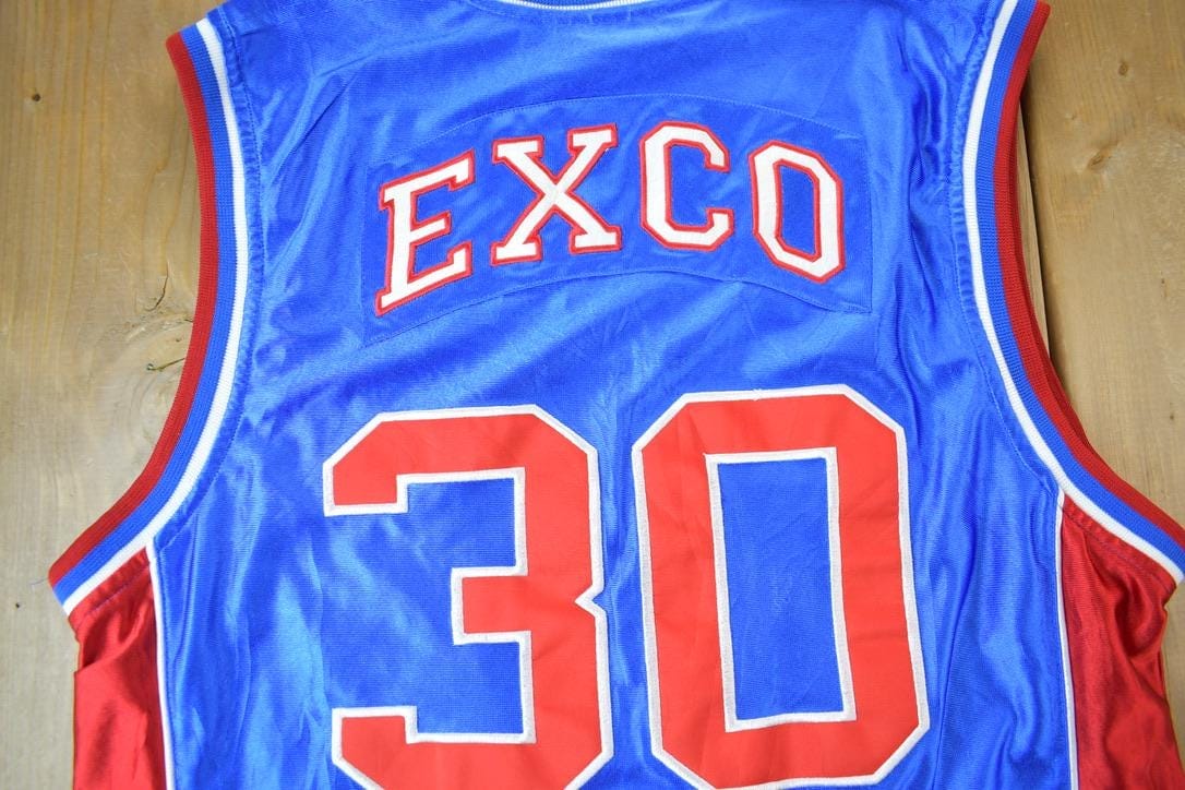 Vintage Y2K Exco Detroit Basketball Jersey Men's Large from propervintagecanada