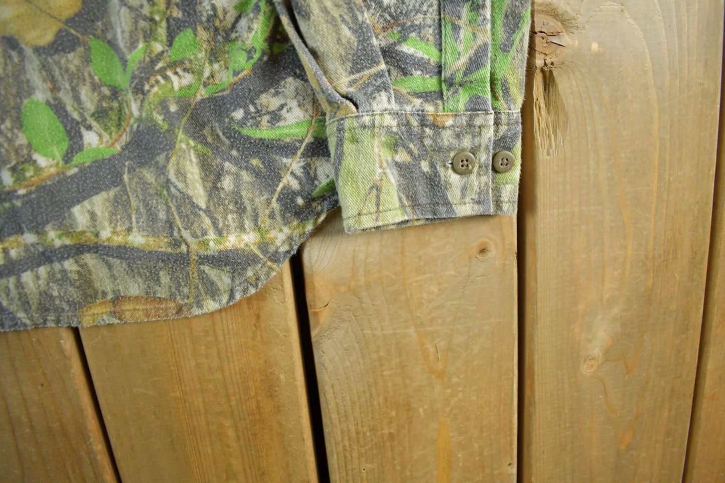 Vintage Y2K Field Staff Mossy Oak Camouflage Button Up Shirt Men's Large