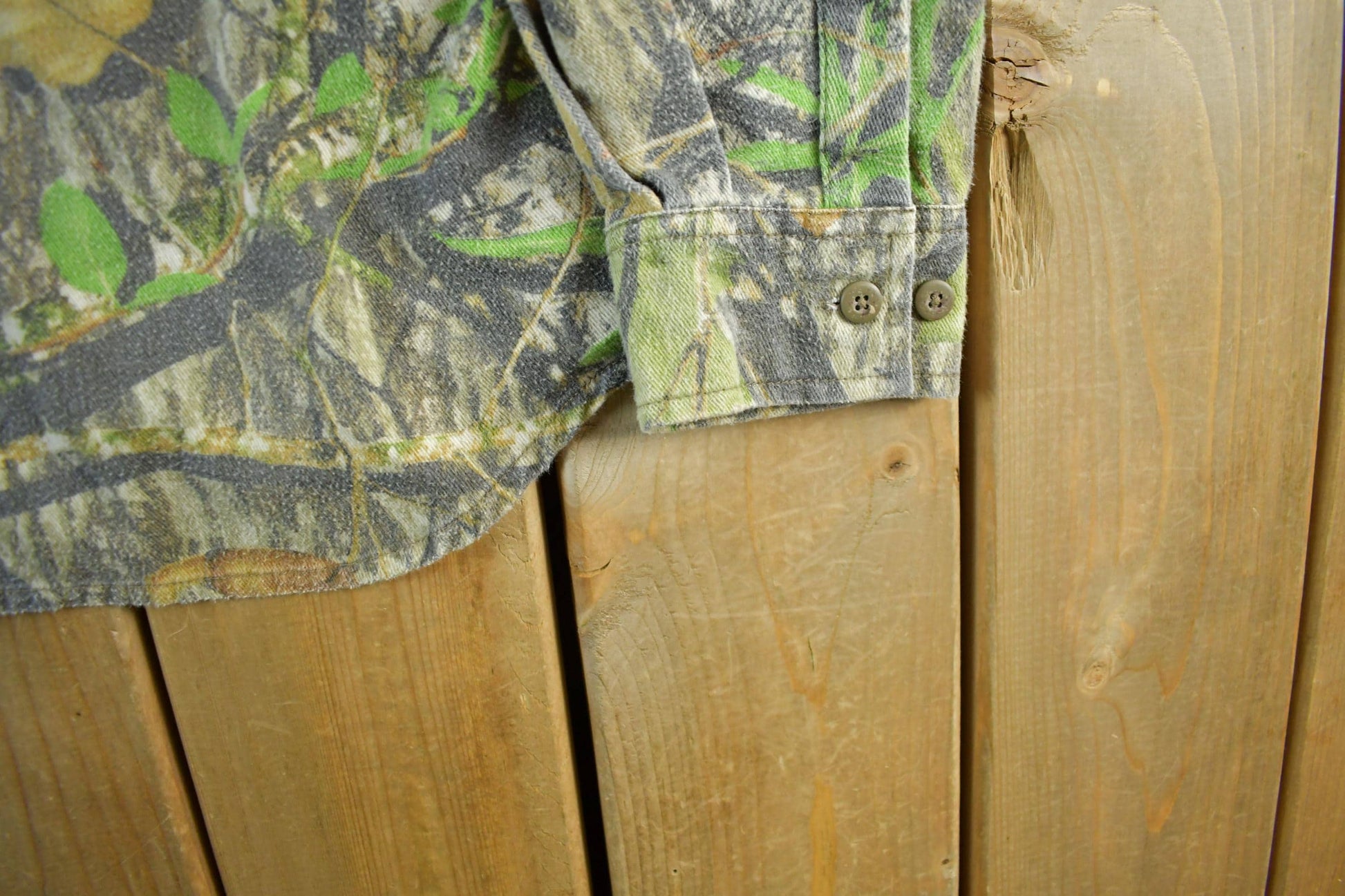 Vintage Y2K Field Staff Mossy Oak Camouflage Button Up Shirt Men's Large