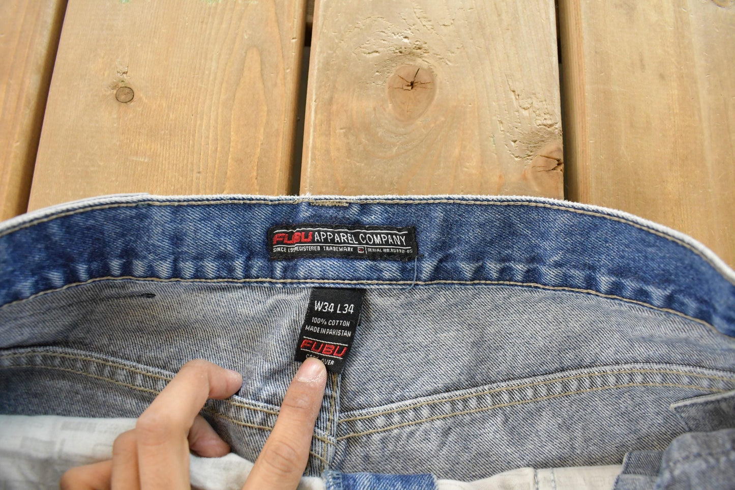 Vintage Y2K Fubu Cargo Denim Jeans Men's 34 x 29 / 2000s Hip Hop / Vintage Denim / Retro Jeans from propervintagecanada