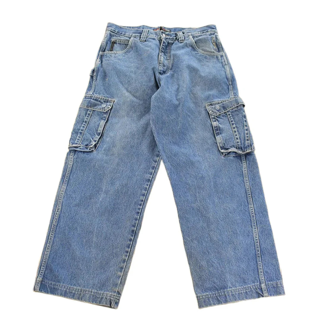 Vintage Y2K Fubu Cargo Denim Jeans Men's 34 x 29 / 2000s Hip Hop / Vintage Denim / Retro Jeans from propervintagecanada