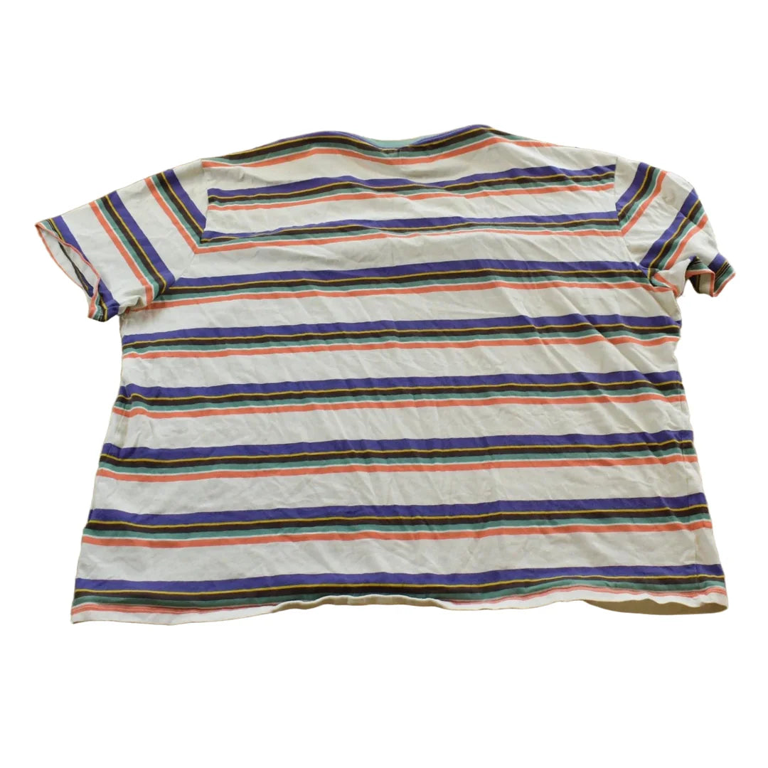 Vintage Y2K Guess Striped T-Shirt Womens 2XL from propervintagecanada