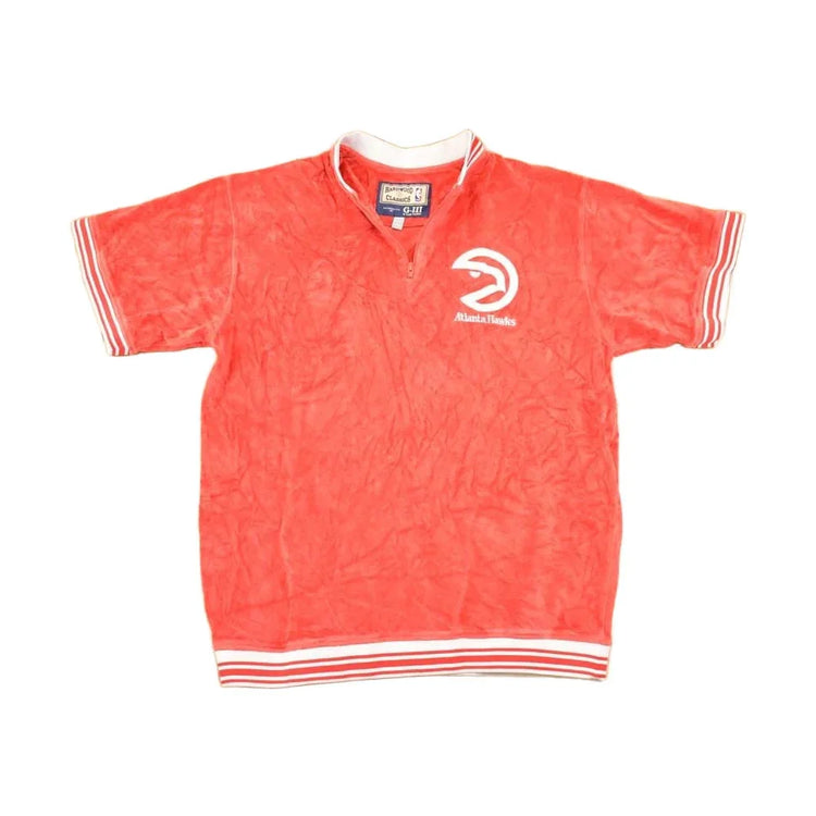 Vintage Y2K Hardwood Classics Atlanta Hawks Velour NBA Shirt Men's XL from propervintagecanada