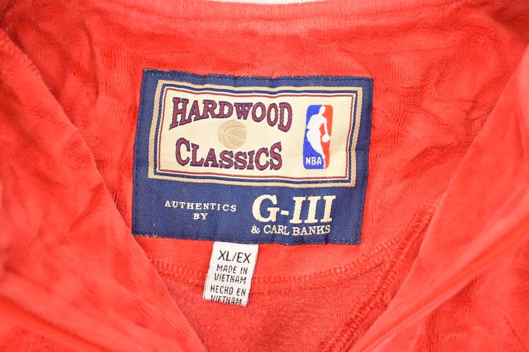Vintage Y2K Hardwood Classics Atlanta Hawks Velour NBA Shirt Men's XL from propervintagecanada