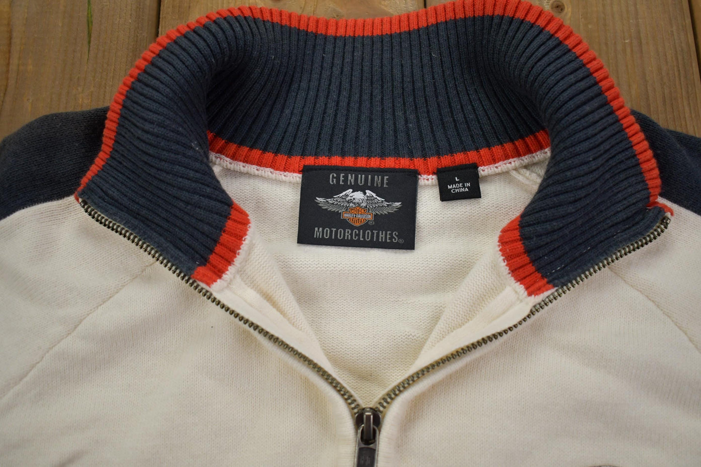 Vintage Y2K Harley Davidson Motorcycles Graphic Zip Up Track Jacket Men's Medium from propervintagecanada