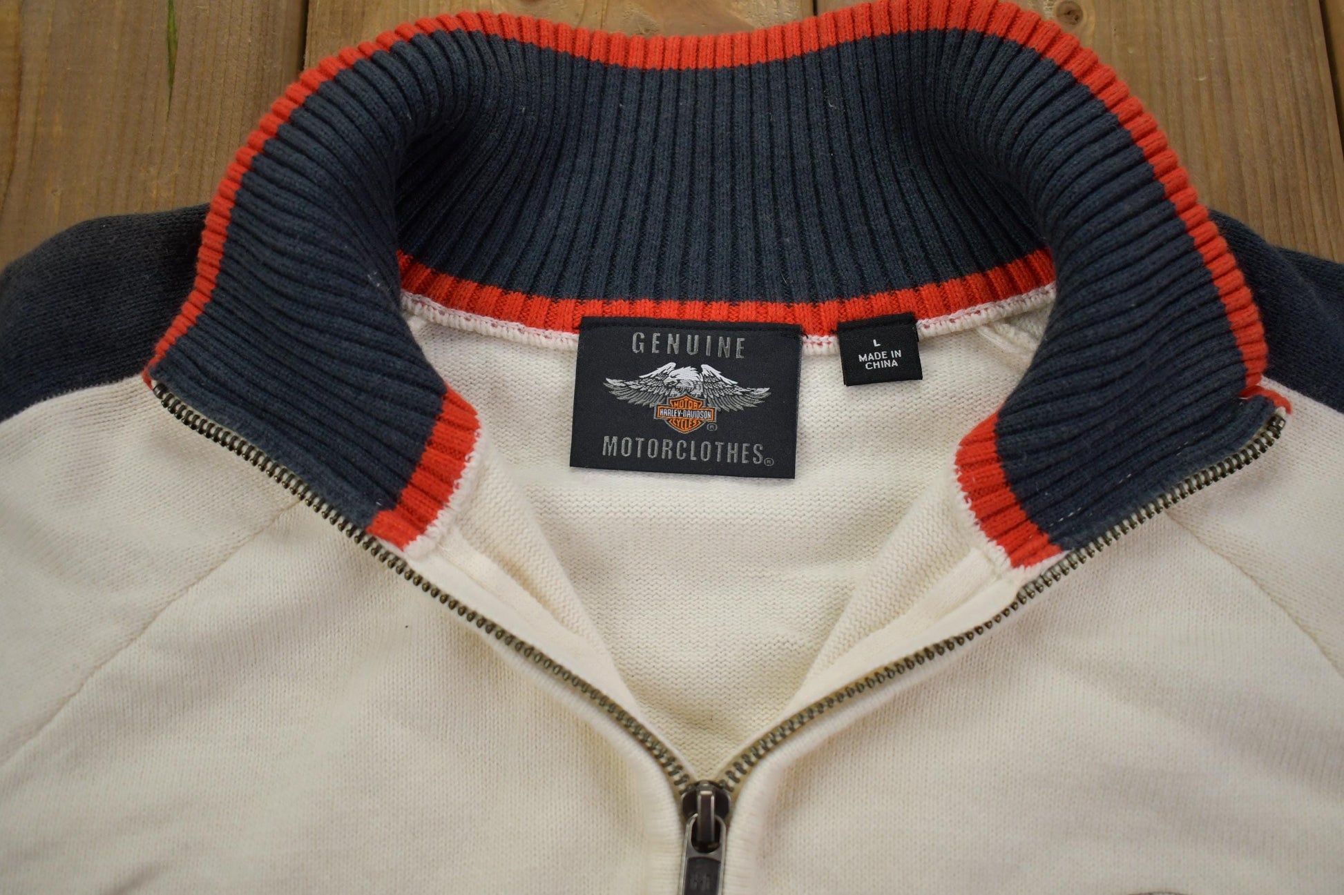 Vintage Y2K Harley Davidson Motorcycles Graphic Zip Up Track Jacket Men's Medium from propervintagecanada