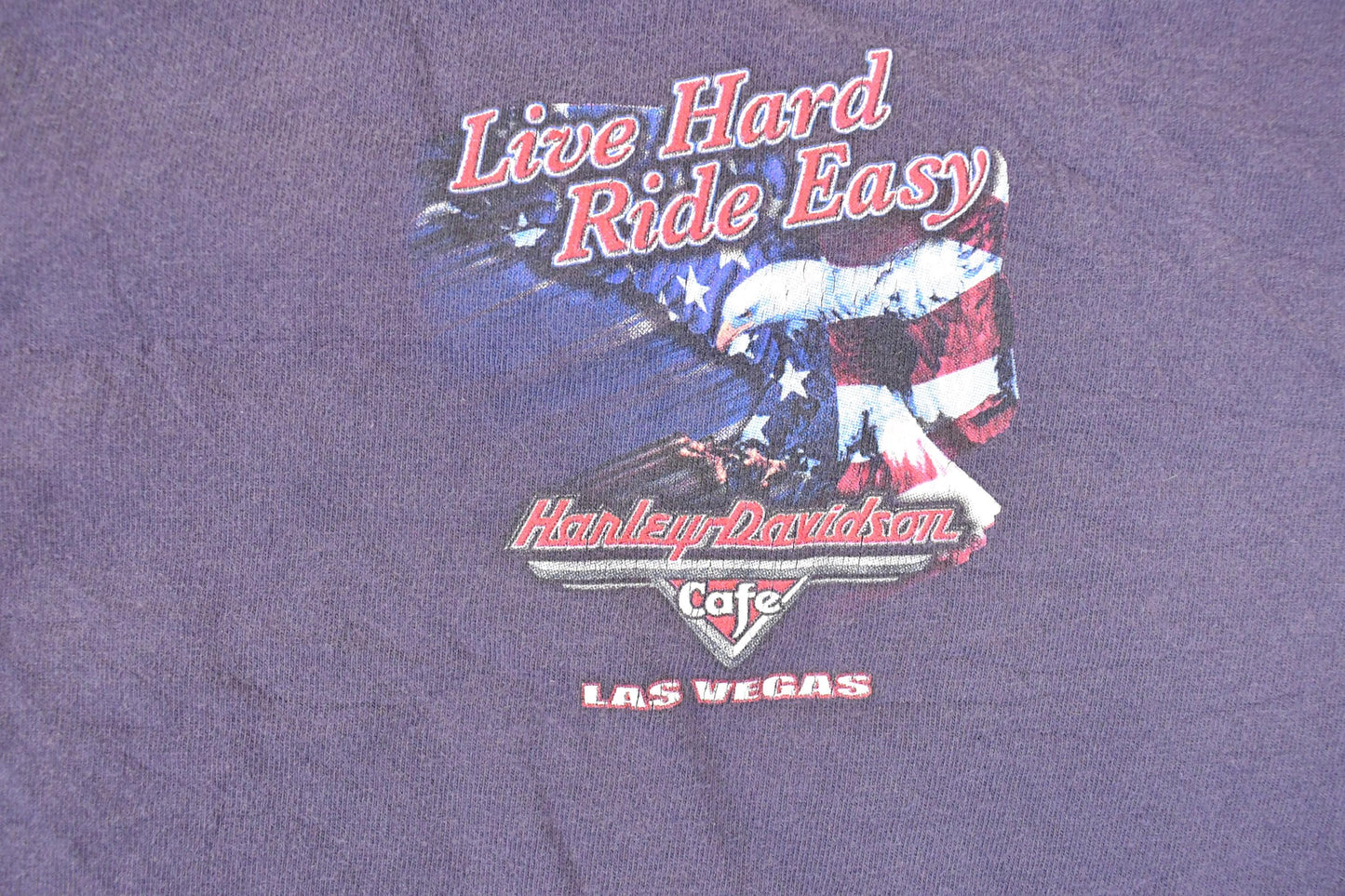 Vintage Y2K Harley Davidson Motorcycles Las Vegas Biker T-Shirt Men's XL / Distressed / Grunge Faded Black / Grunge Aesthetic from propervintagecanada