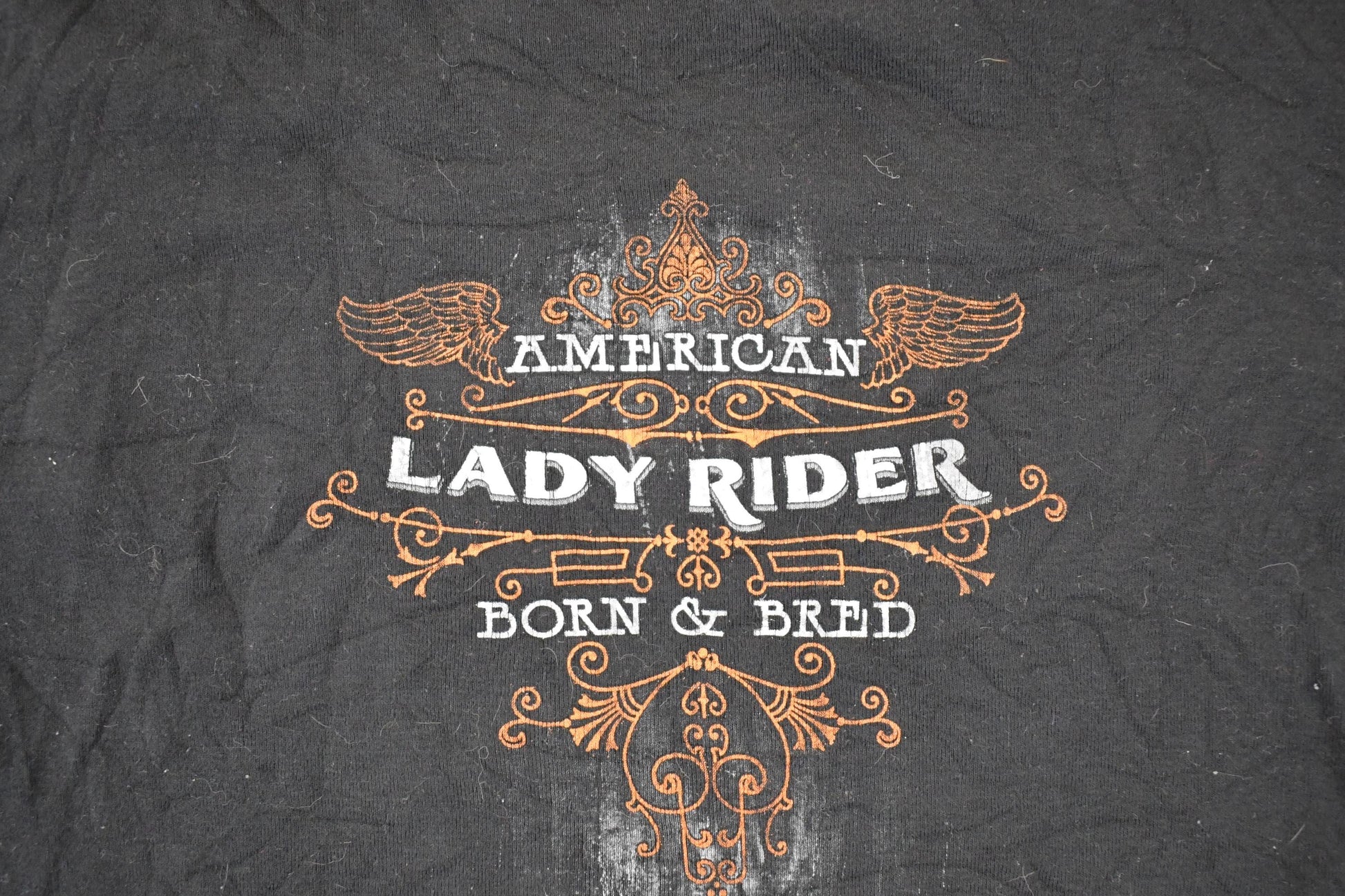 Vintage Y2K Hot Leathers Lady Rider Motorcycles Biker T-Shirt Women's L from propervintagecanada
